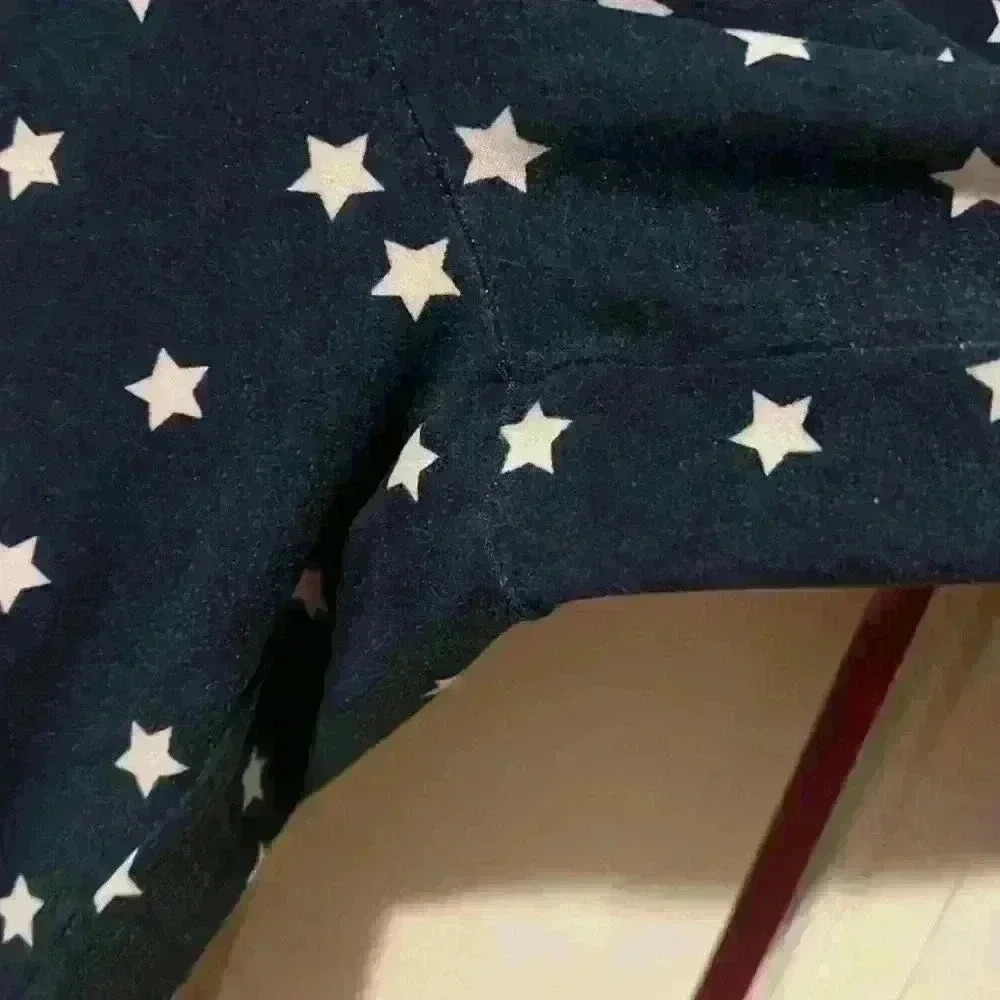 Time and Tru XXL leggings Patriotic 4th of July Navy w white stars - Picture 3 of 4